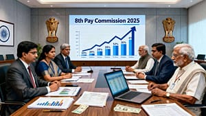8वां वेतन आयोग 2025: ज्यादा सैलरी के लिए और कितना इंतजार? कर्मचारी और पेंशनभोगी जानें पूरी जानकारी 3 “8वां वेतन आयोग 2025: कर्मचारी और पेंशनभोगी वेतन व पेंशन बढ़ोतरी पर चर्चा करते हुए।”