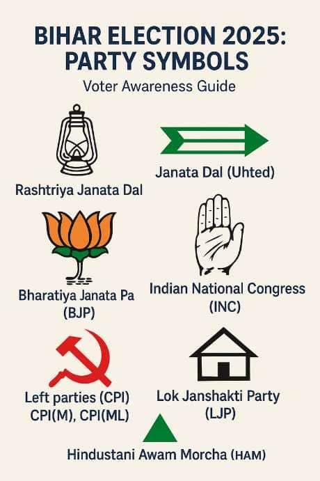 बिहार विधानसभा चुनाव 2025 –क्या होगा बिहार का भविष्य ,जाने विस्तार से. 3 Bihar election parties